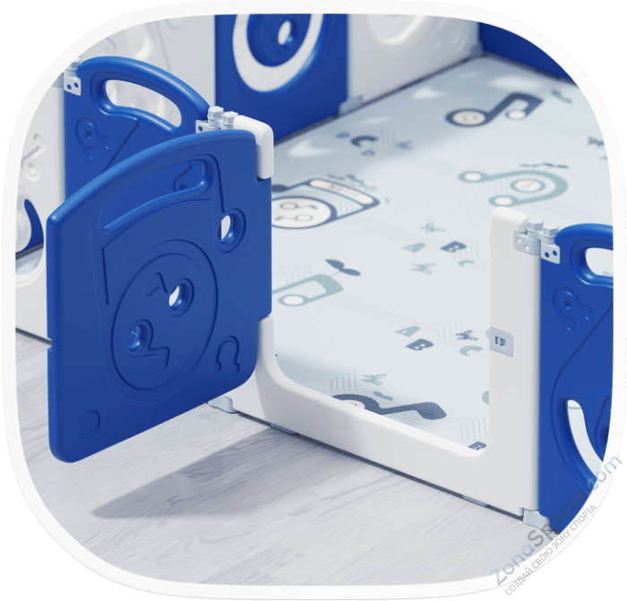 Манеж Unix Kids Supreme Music 160x160 Blue с качелями Манеж Unix Kids Supreme Music 160x160 Blue с качелями