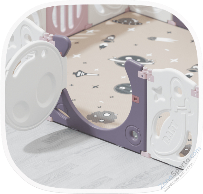 Манеж Unix Kids Supreme Space 200x200 Rose с качелями Манеж Unix Kids Supreme Space 200x200 Rose с качелями