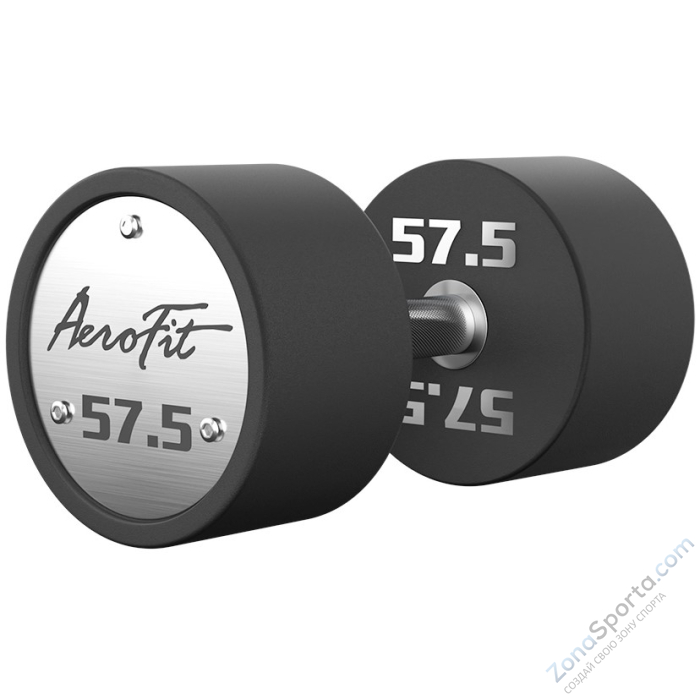 Набор полиуретановых гантелей AeroFit, 52,5-60 кг, 4 пары, шаг 2,5 кг
