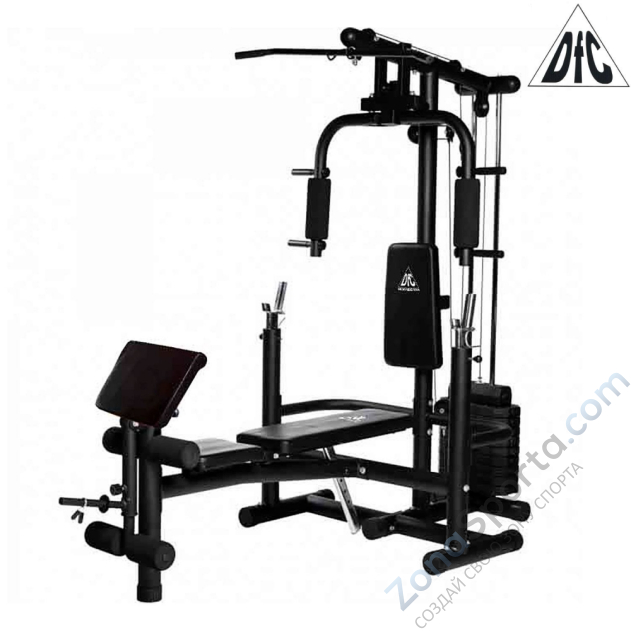 Силовой комплекс со скамьей DFC Homegym D854 Силовой комплекс со скамьей DFC Homegym D854