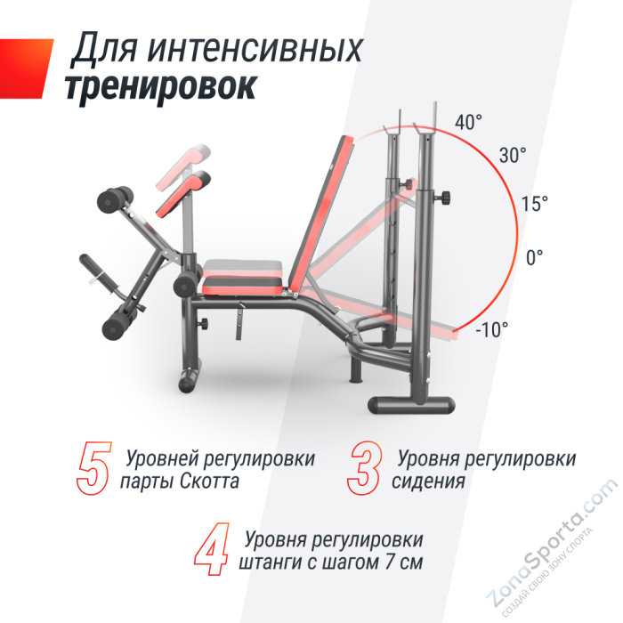 Скамья силовая со стойками UNIX Fit BENCH 135 Скамья силовая со стойками UNIX Fit BENCH 135