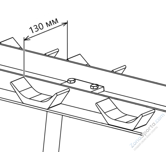 Стойка для хранения 10-ти пар гантелей AeroFIT AFDBR10 Стойка для хранения 10-ти пар гантелей AeroFIT AFDBR10