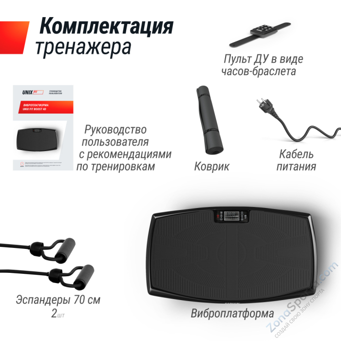 Виброплатформа Unix Fit Boost 4D Black Виброплатформа Unix Fit Boost 4D Black